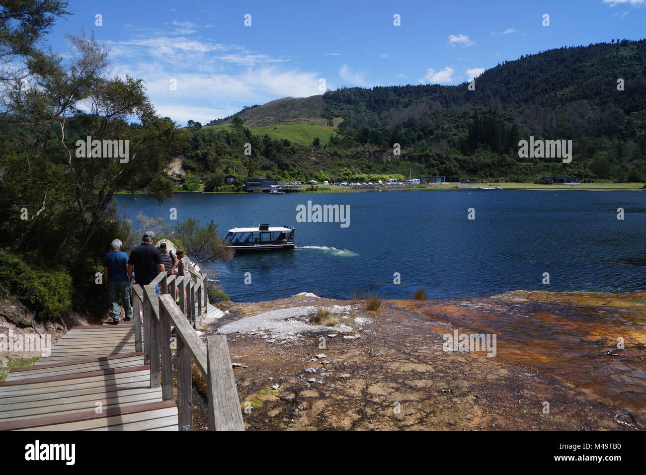 Thermischen Bereich Orakei Korako vulkanischen Zone, Taupo, Neuseeland Stockfoto