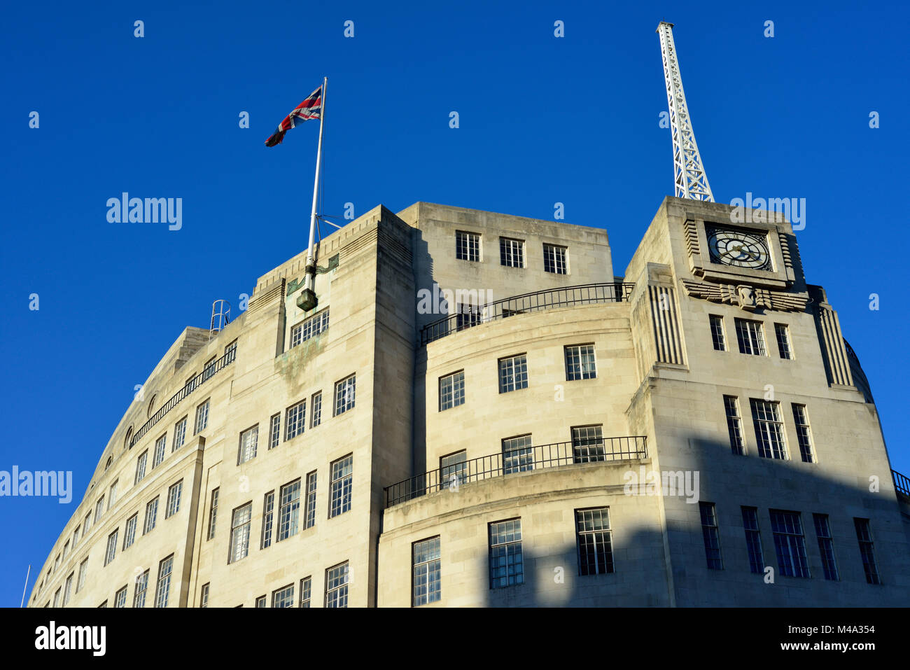 BBC Broadcasting House, Portland Place, Langham Street, West London, Großbritannien Stockfoto