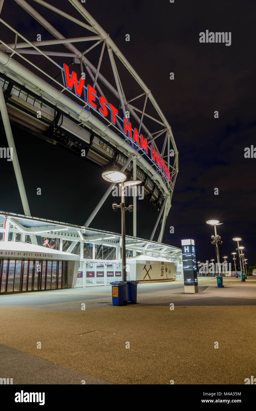 West Ham United, London Stadium, Queen Elizabeth Olympic Park, Stratford, London E 20, Vereinigtes Königreich Stockfoto