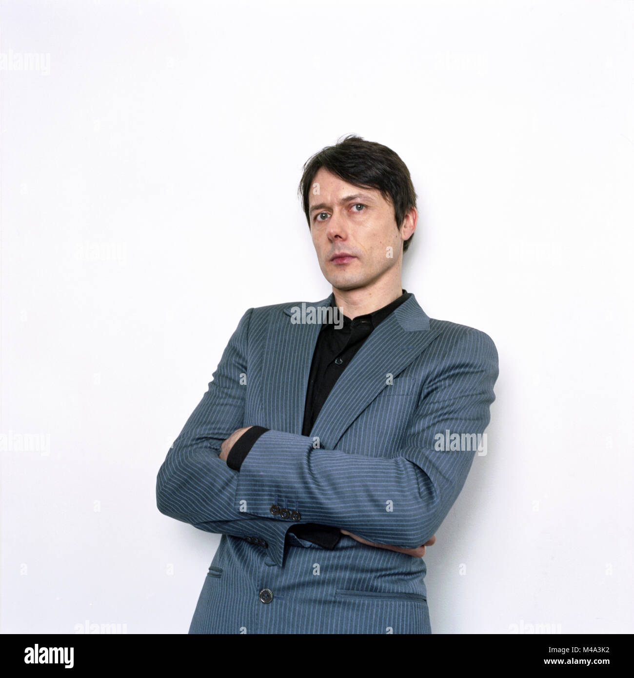 Brett Anderson Sänger der englischen Band Suede, fotografiert in London, England. Stockfoto