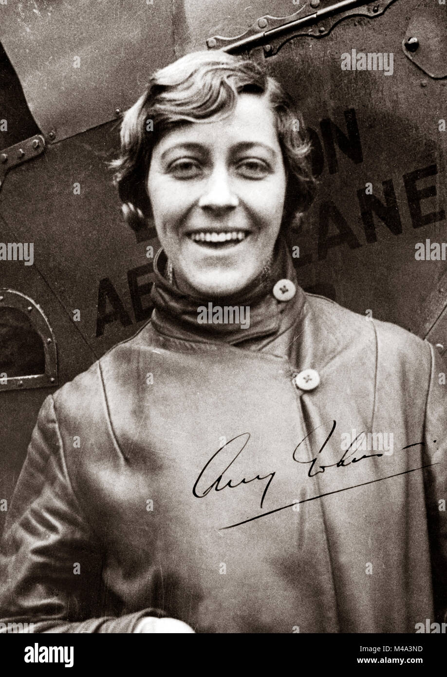 Amy Johnson CBE (1. Juli 1903 - 5. Januar 1941) bahnbrechende Englisch aviator Stockfoto