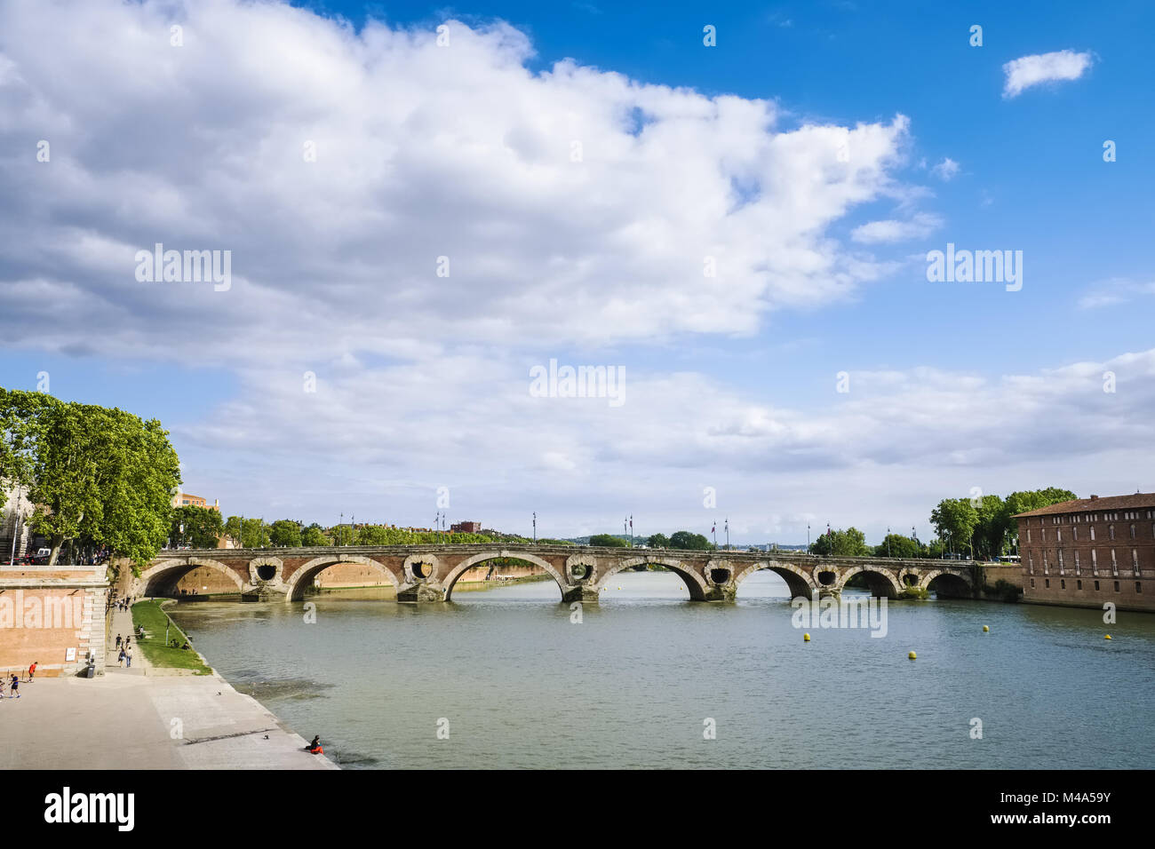 Pont Neuf Brücke Fluss Garonne, Toulouse, Frankreich Stockfoto