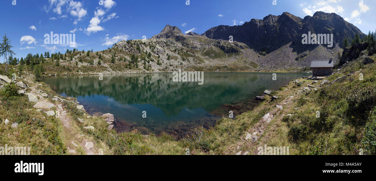 Berg See Lago di Mognola, Panorama, Fusio, Tessin, Schweiz Stockfoto