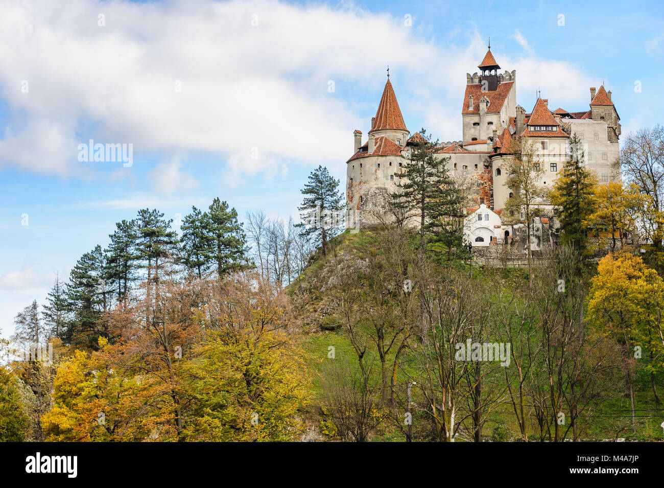 Das Schloss Bran, Brasov, Siebenbürgen Rumänien. Stockfoto