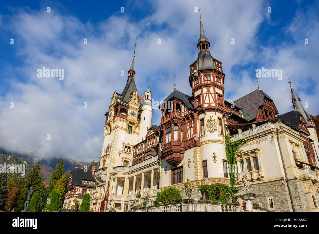 Schloss Peles in Sinaia, Rumänien Stockfoto