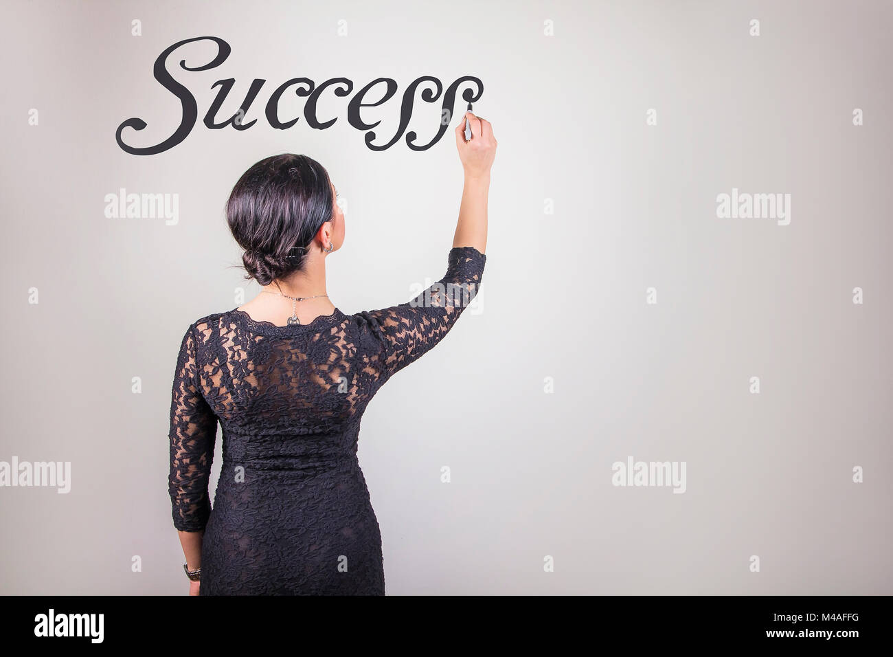 Motivierende Nachricht von einem Business Coach Stockfoto