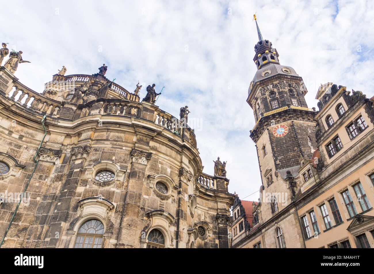Gebäude in der Altstadt von Dresden, der Landeshauptstadt des Freistaates Sachsen in Deutschland. Stockfoto