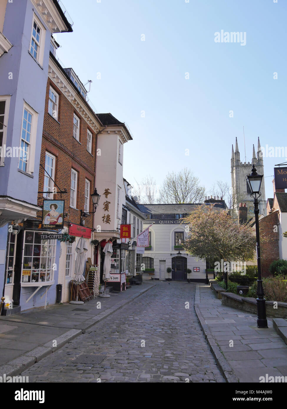 Straße gegenüber Schloss Windsor Stockfoto