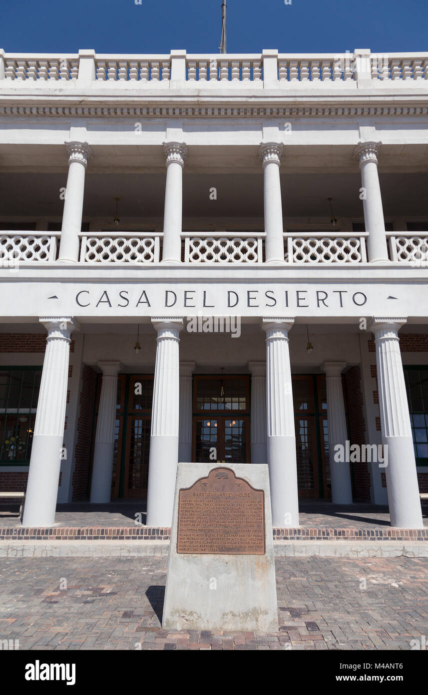 Barstow Harvey Haus früher der legendäre 'Casa Del Desierto", Barstow, Kalifornien, USA Stockfoto