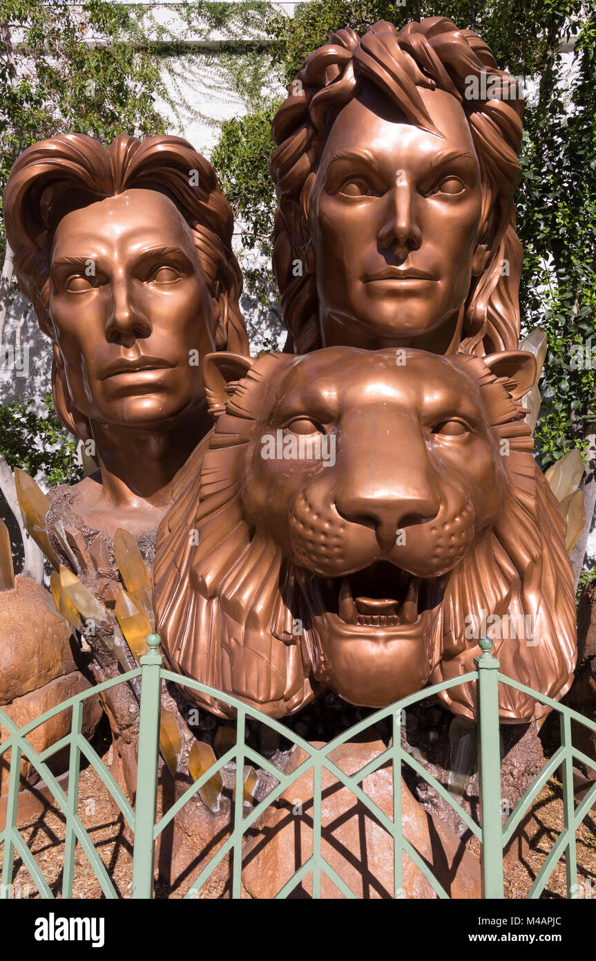 Siegfried und Roy Denkmal, South Las Vegas Blvd., Las Vegas, Nevada, USA Stockfoto