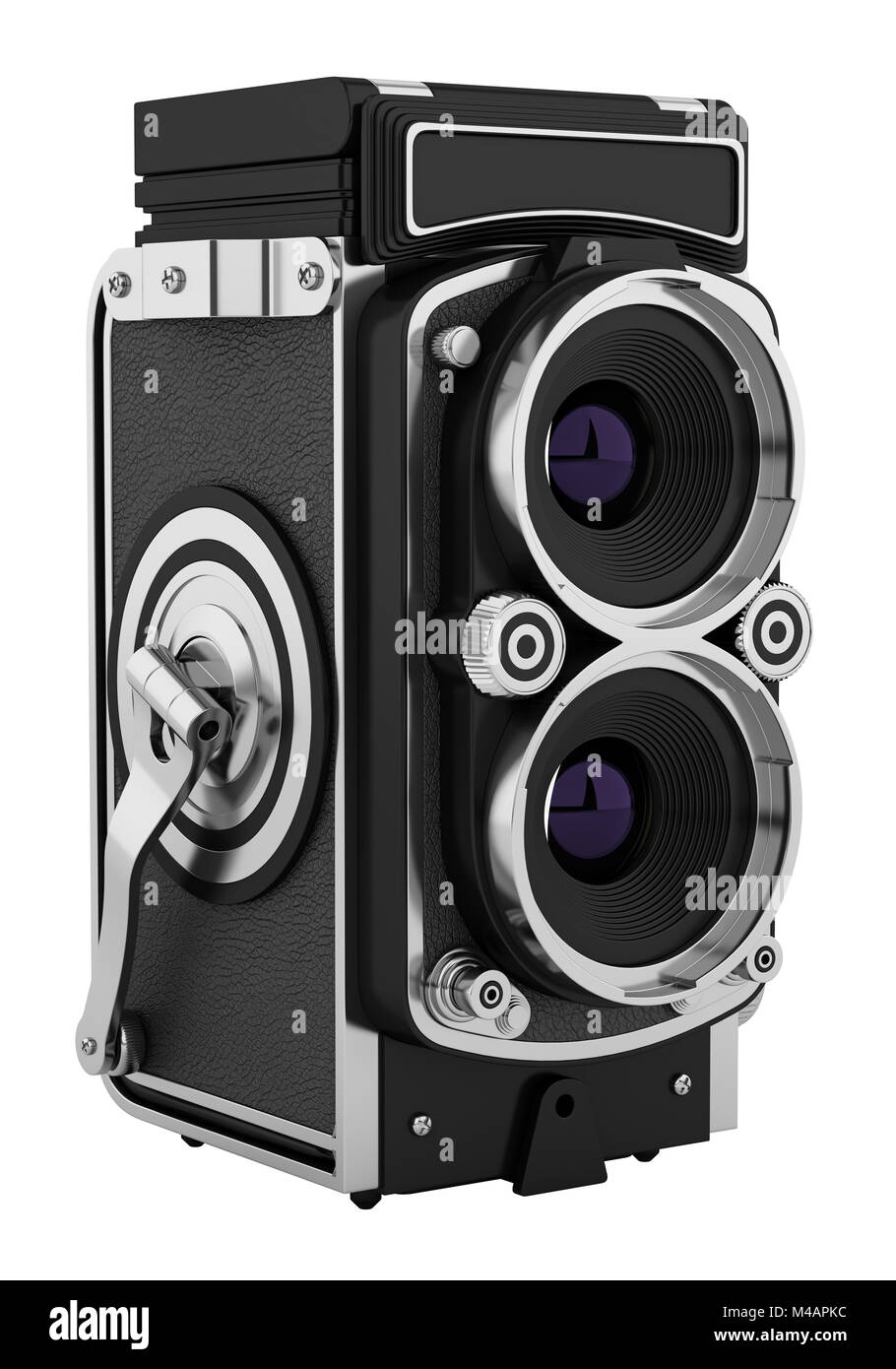 Vintage Foto Filmkamera isoliert auf weißem Hintergrund Stockfoto