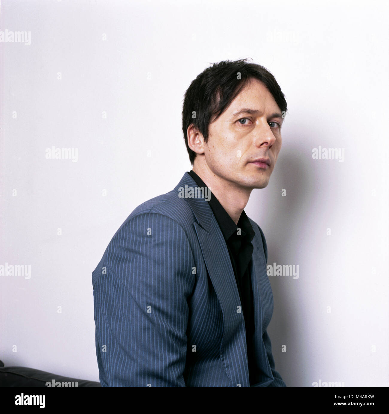 Brett Anderson Sänger der englischen Band Suede, fotografiert in London, England. Stockfoto