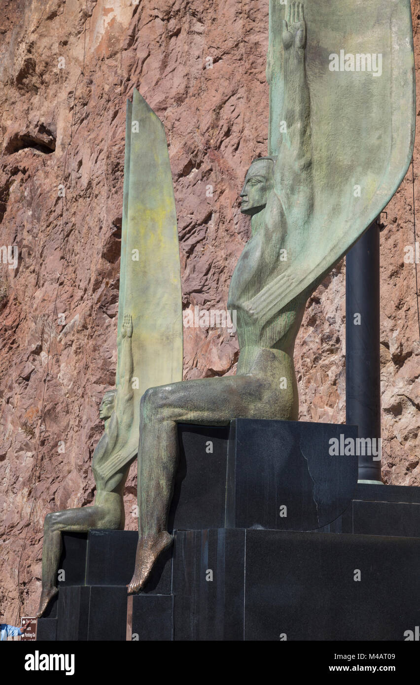 Widmung Denkmal am Hoover Dam, Nevada, USA Stockfoto