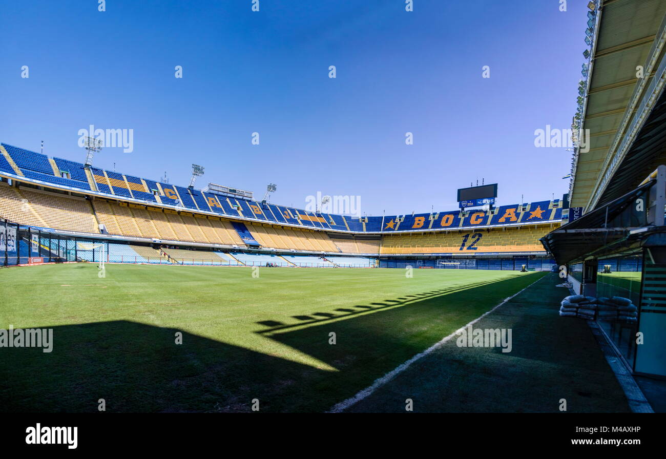 Detail von La Bombonera Stadion in Buenos Aires, Argentinien. Stockfoto
