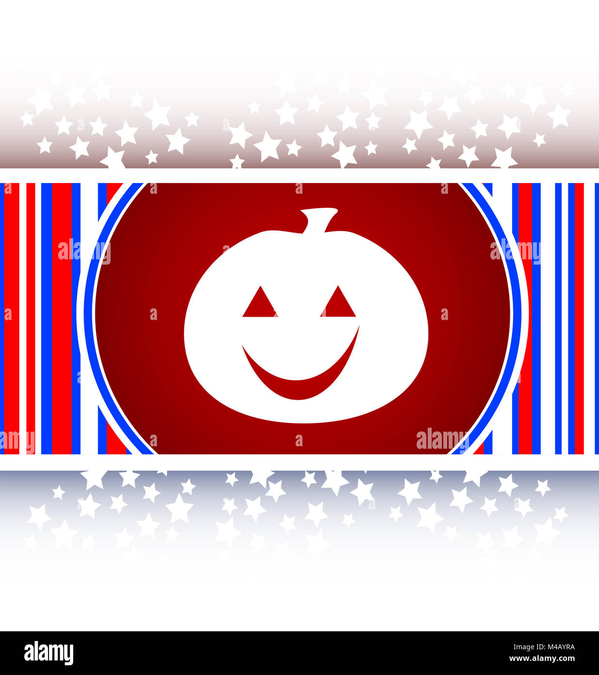 Symbol des Halloween-Kürbis im Urlaub, Web-Taste Stockfoto