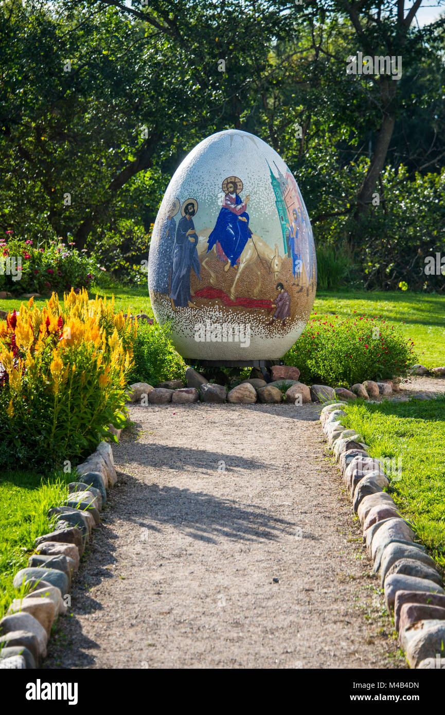 Riesen Osterei im Unesco Welterbe Blick Suzdal, Goldener Ring, Russland Stockfoto