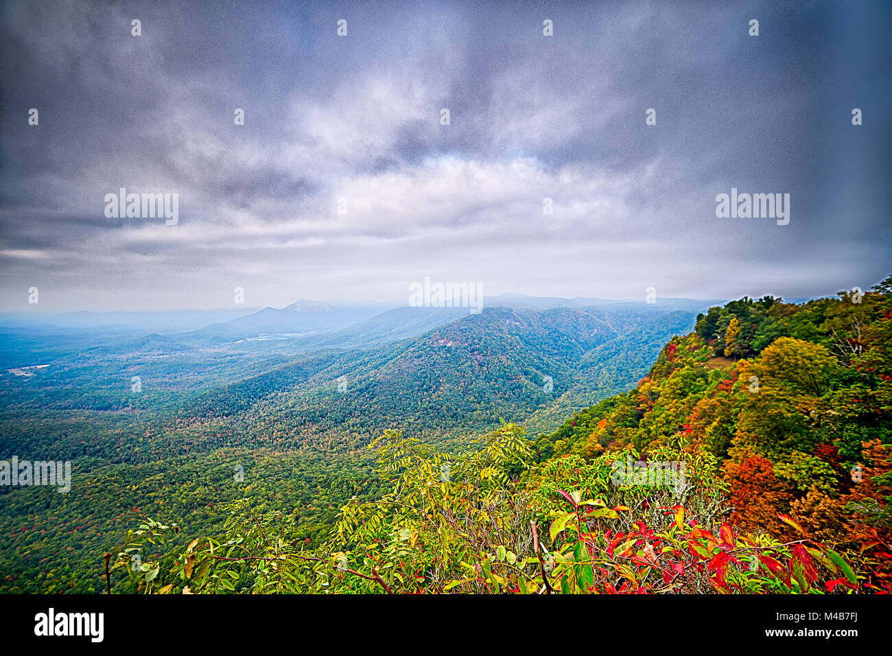 Landschaften in der Nähe von See Jocassee und Tabelle Rock Mountain South Carolina Stockfoto