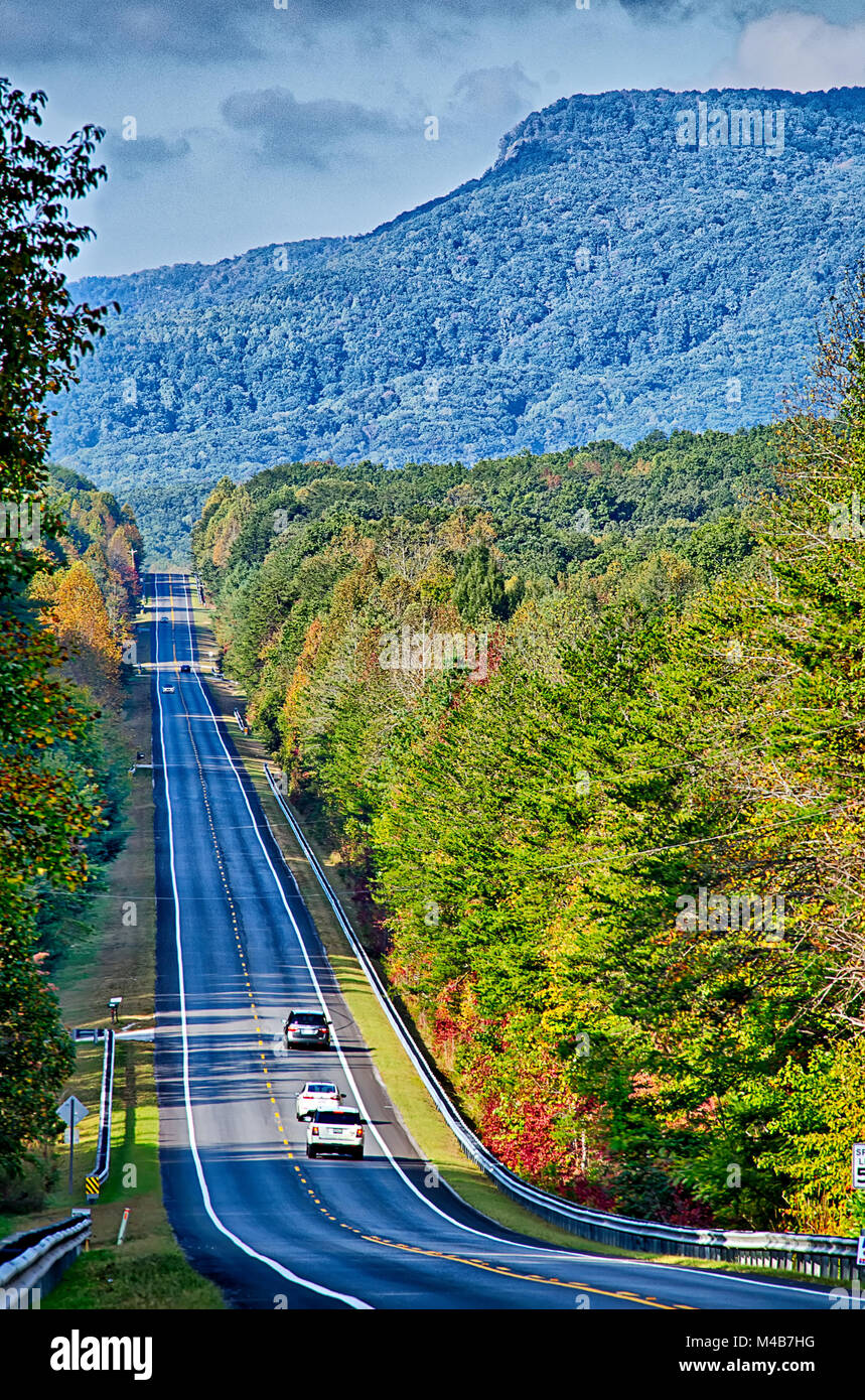 Landschaften in der Nähe von See Jocassee und Tabelle Rock Mountain South Carolina Stockfoto