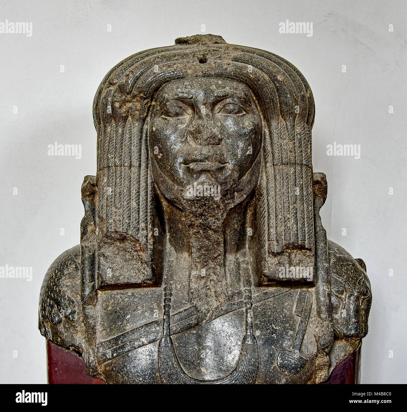 Ägyptische Stein Statue im Museum von Kairo von Antiquitäten. Stockfoto