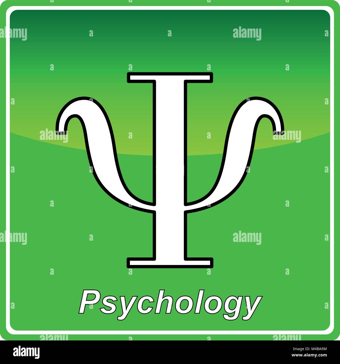 Psychologie grünes Symbol-Vektor Stock Vektor