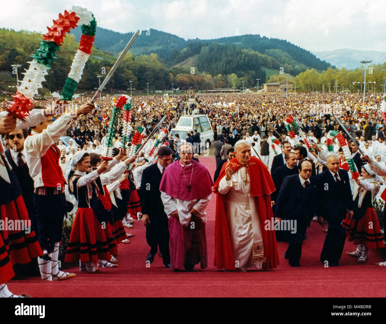 Reise nach Spanien von Papst Johannes Paul II., 31.Oktober/9. November 1982 Stockfoto