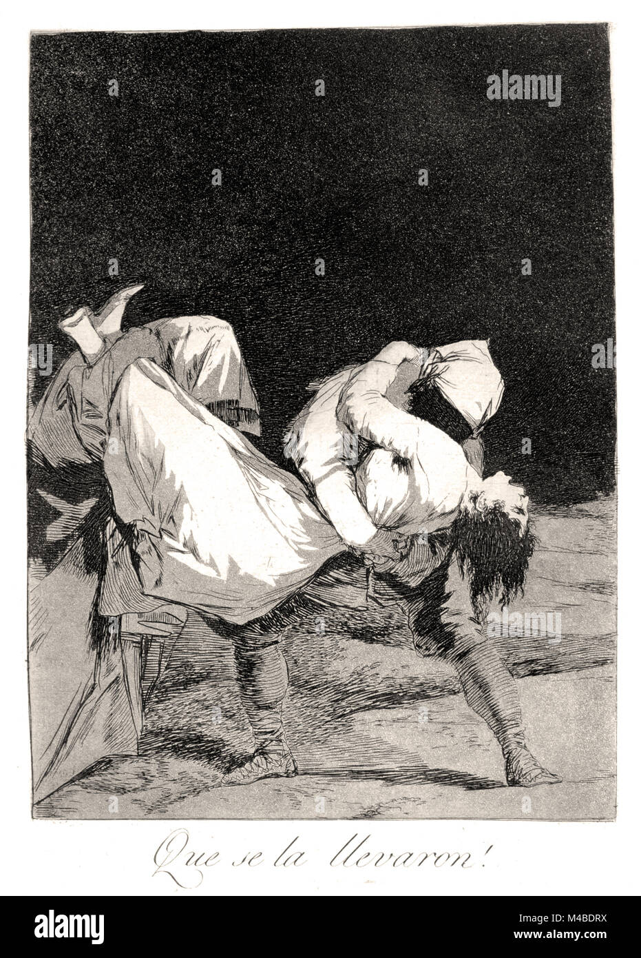 Francisco de Goya - sie trug sie aus! 1799. 8 Teller Los Caprichos. Stockfoto