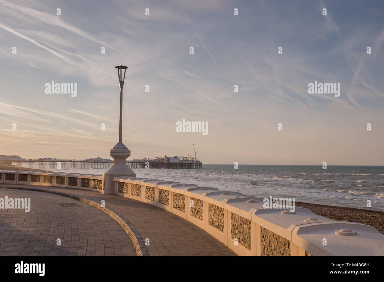 Brighton Seafront 1 frühen Herbstmorgen Stockfoto