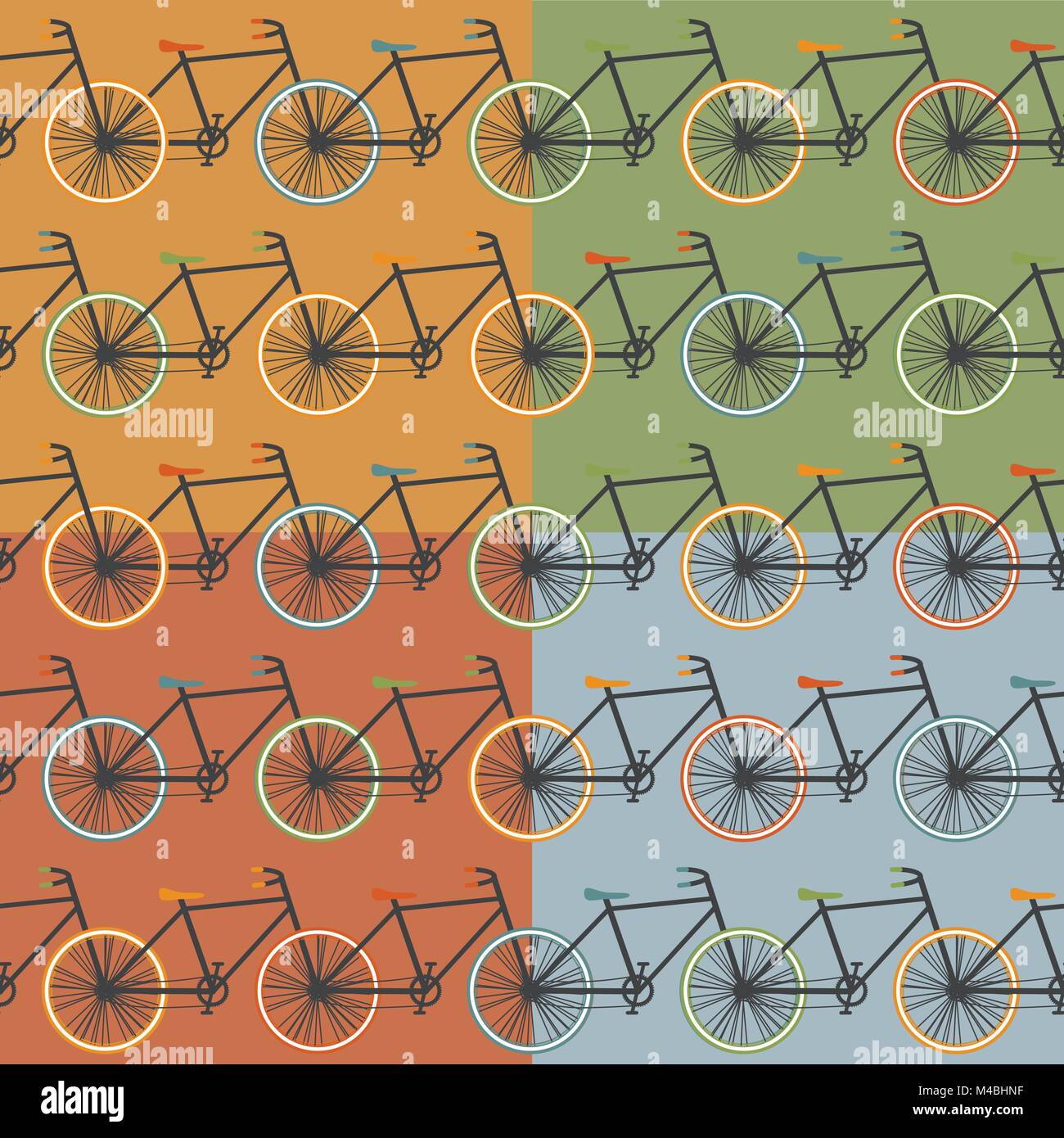 Oldschool Stil Fahrrad Vector Illustration Stock Vektor