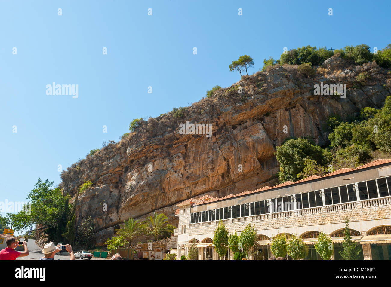 Jeita Grotto Seilbahn. Seilbahnen in der Nähe der Großen Grotte im Libanon. Ausflug in den Bergen. schöne Natur. Wunder der Welt. Zoo. Stockfoto