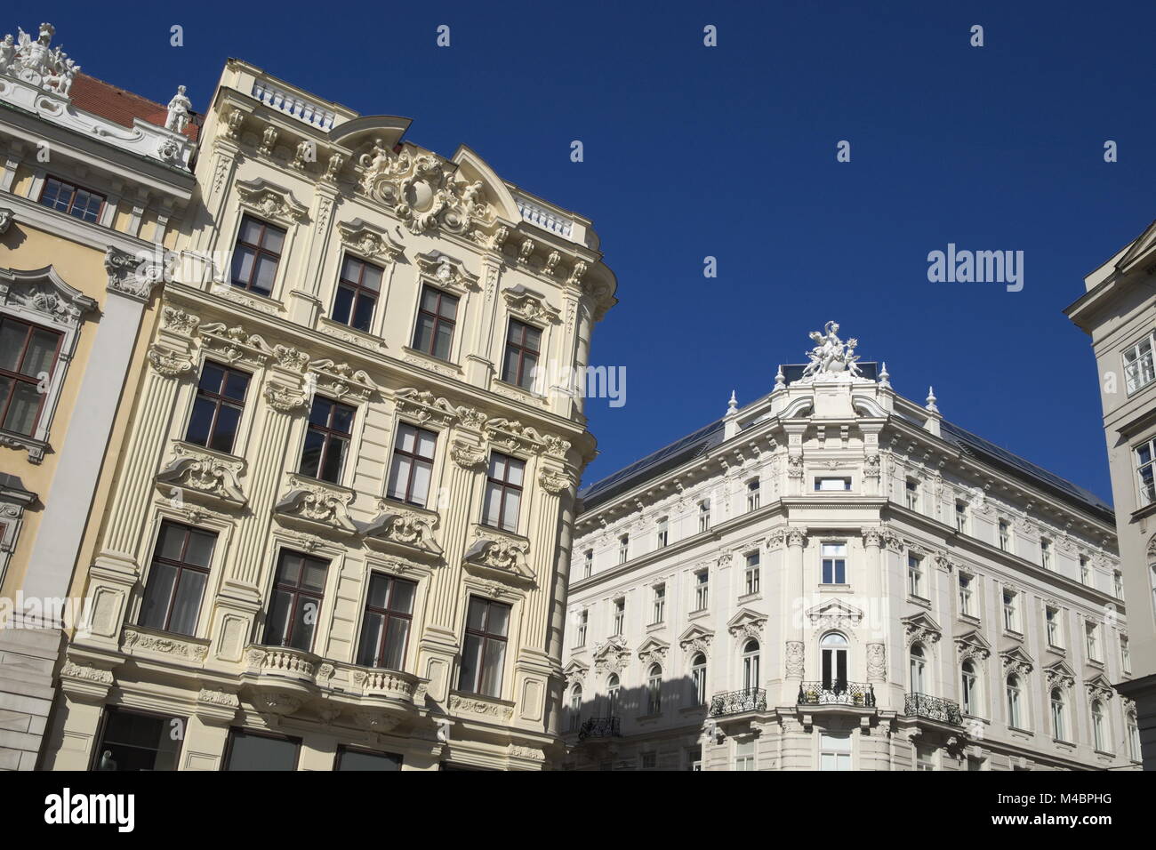 Wien - barocken Fassaden auf der Freyung Stockfoto