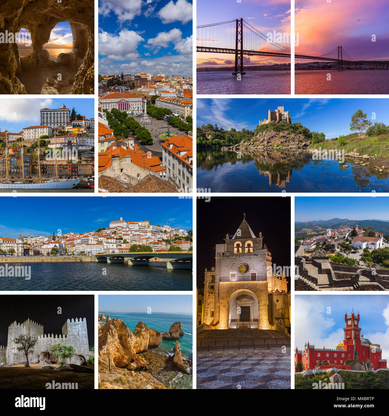 Collage aus Portugal reisen Bilder (meine Fotos) Stockfoto