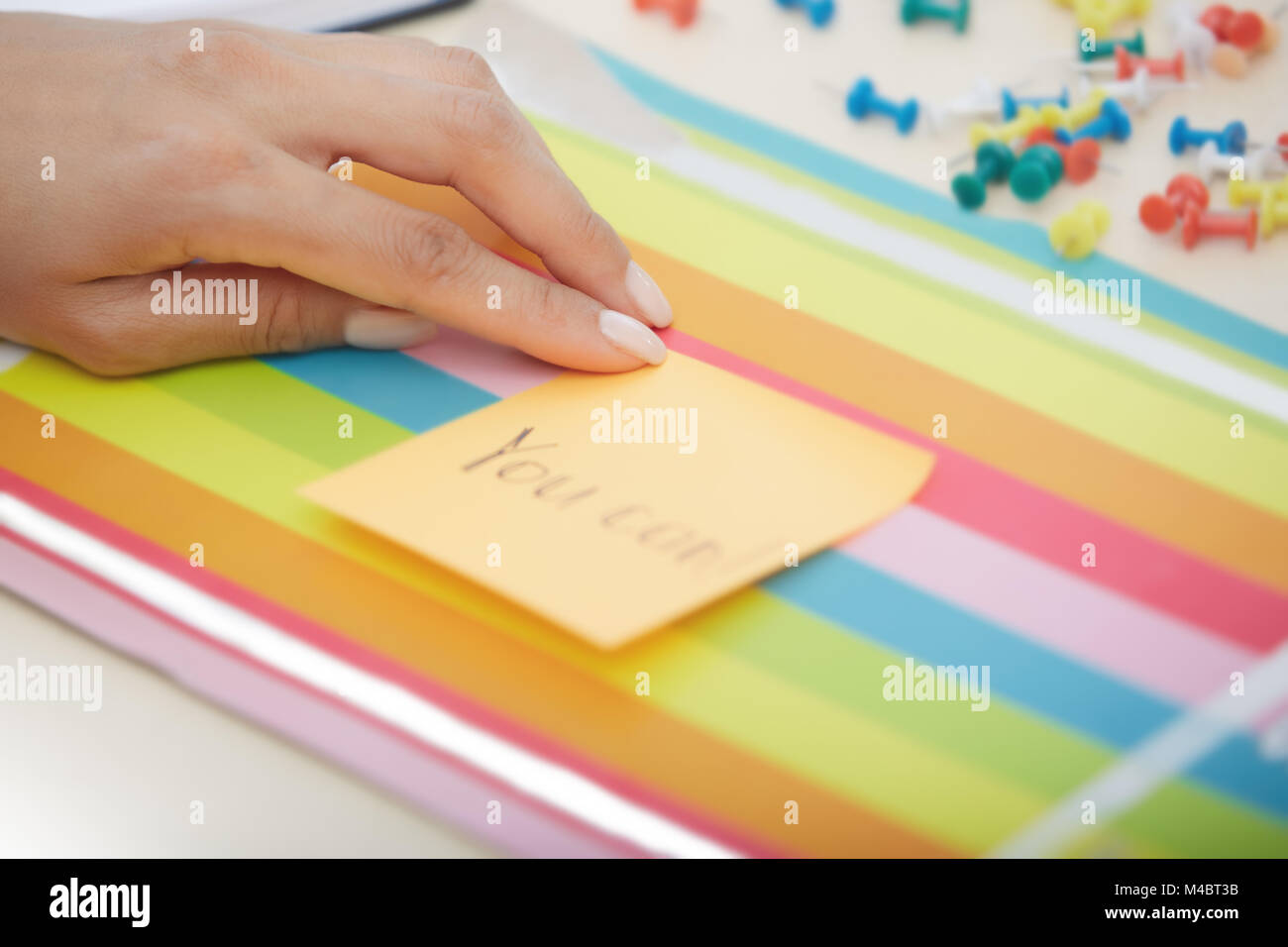 Sie können Text auf Haftnotiz Stockfoto Sie können Text auf Haftnotiz Stockfoto