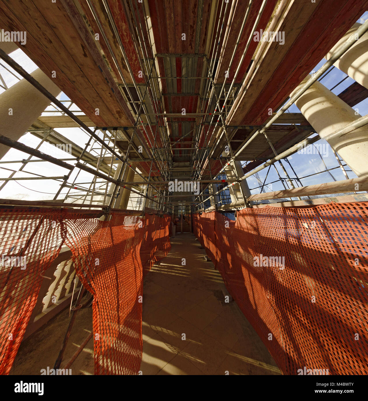 Innere Blick auf Gerüst der Gloriette in Schönbrunn Stockfoto