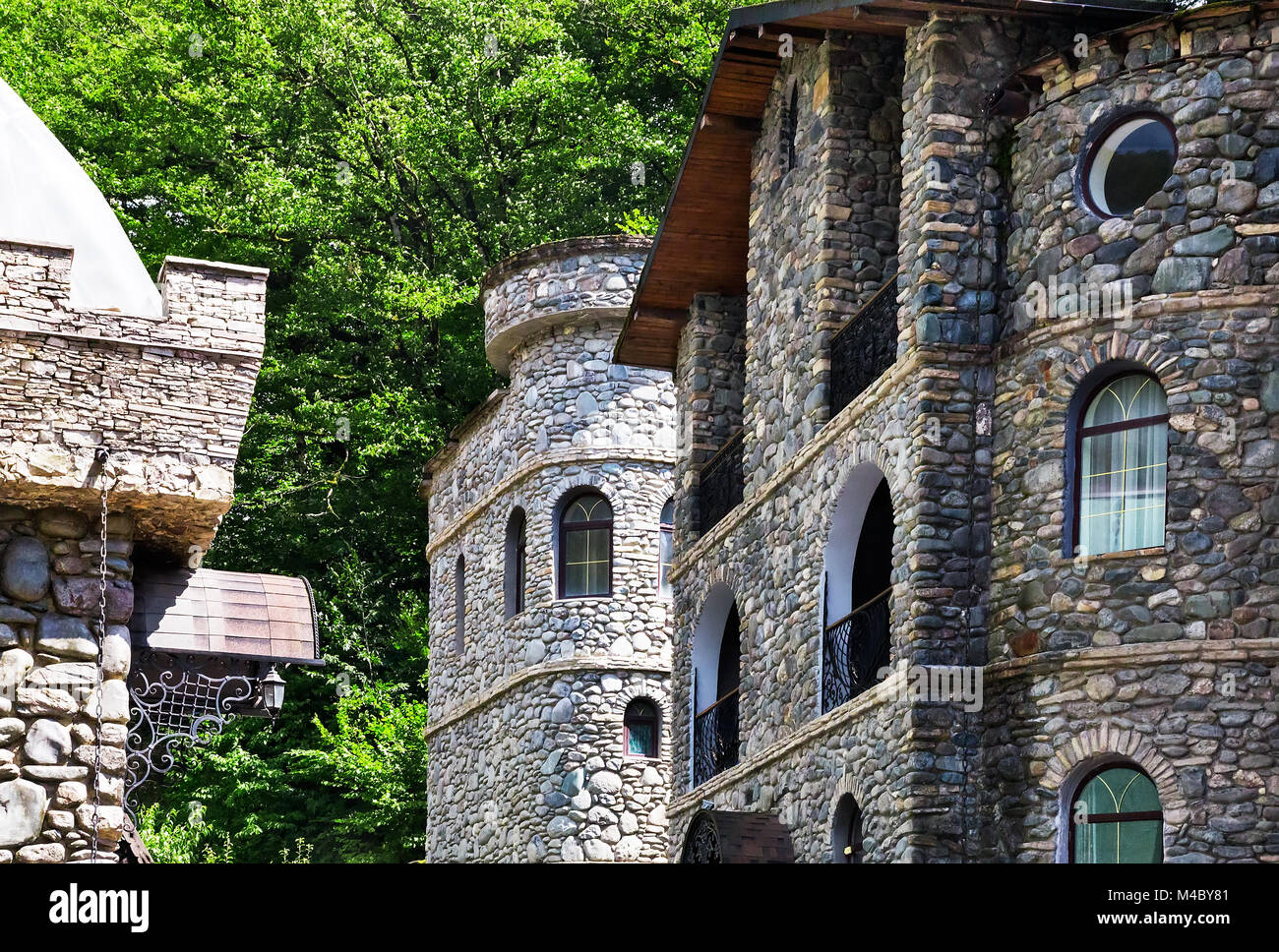 Detail der Fassade des Gebäudes. Stockfoto