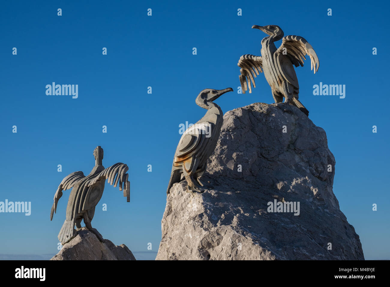 Kormoran Skulptur, Morecambe Stockfoto