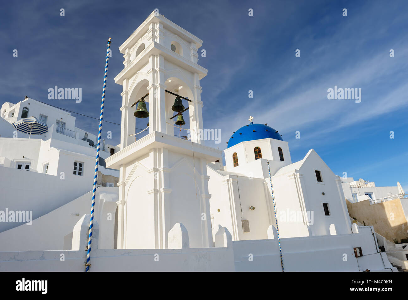 Kirche in Firostefani, Santorin Stockfoto