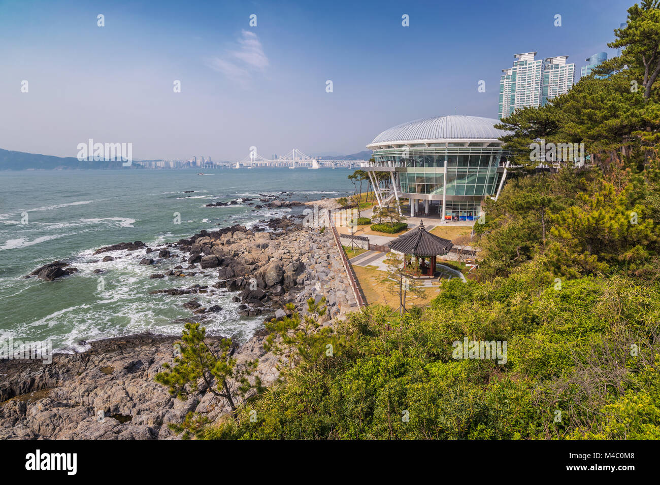 Skyline von Busan, Busan, Südkorea Stockfoto