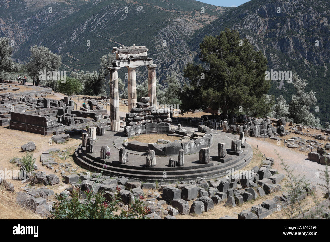 Delphi: der OMPHALOS - "Nabel der Erde', Griechenland Stockfoto