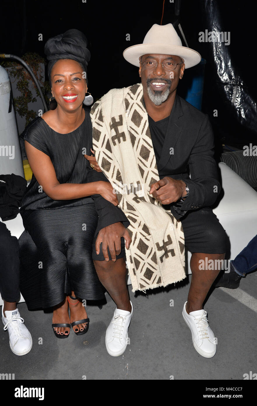 Los Angeles, Ca, USA. 14 Feb, 2018. Isaiah Washington, Jenisa Girlande am 2018 Pan African Film Festival' 'Black Panther' Siebung an Cinemark Baldwin Hills 15. Am 14. Februar 2018 in Los Angeles, Kalifornien. Credit: Koi Sojer/Snap'n u Fotos/Media Punch/Alamy leben Nachrichten Stockfoto