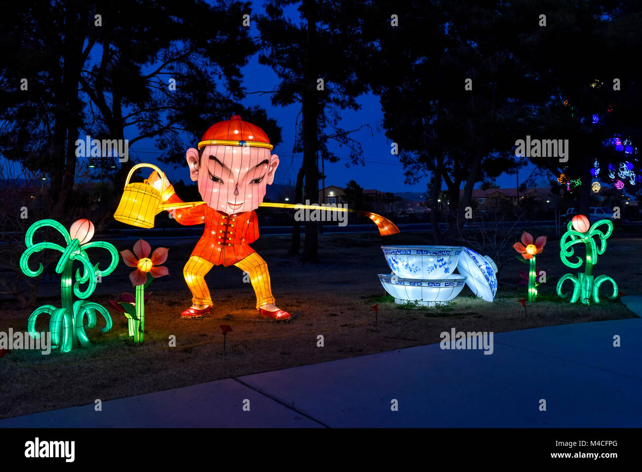 Las Vegas, USA. 15 Feb, 2018. Boyd's Gaming präsentiert "China Lights", die Feiern zum chinesischen Neujahrsfest. Das Las Vegas Chinese Lantern Festival läuft von Januar 19 bis Februar 25., 2018. - Foto: Ken Howard/alamy Leben Nachrichten Stockfoto