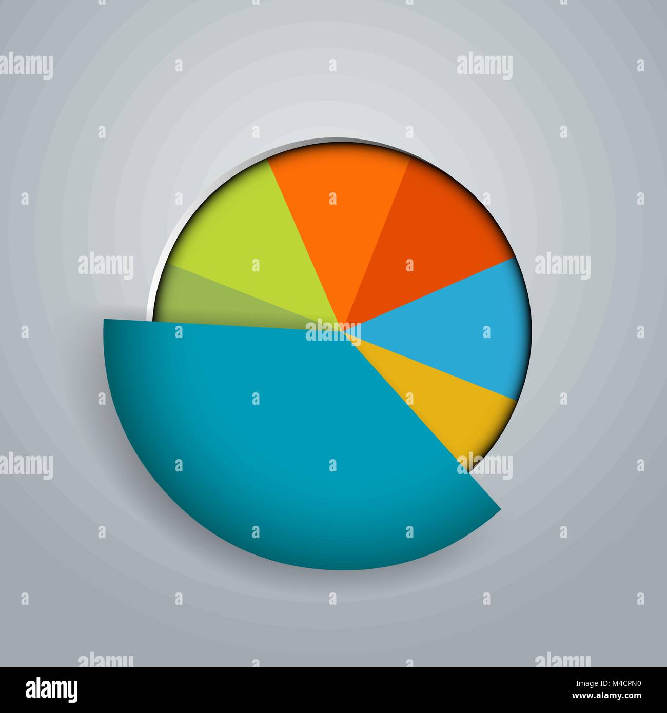 Ein Bild von einem Business Circle Pie Chart Symbol. Stock Vektor