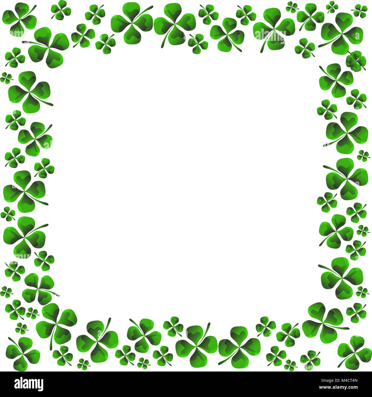 Ein Bild von einem Four Leaf Clover Muster. Stock Vektor