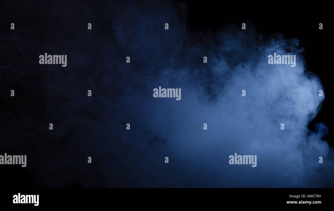 Abstrakt Blau Rauch aus eine elektronische Zigarette. Paare. Design Elemente Stockfoto