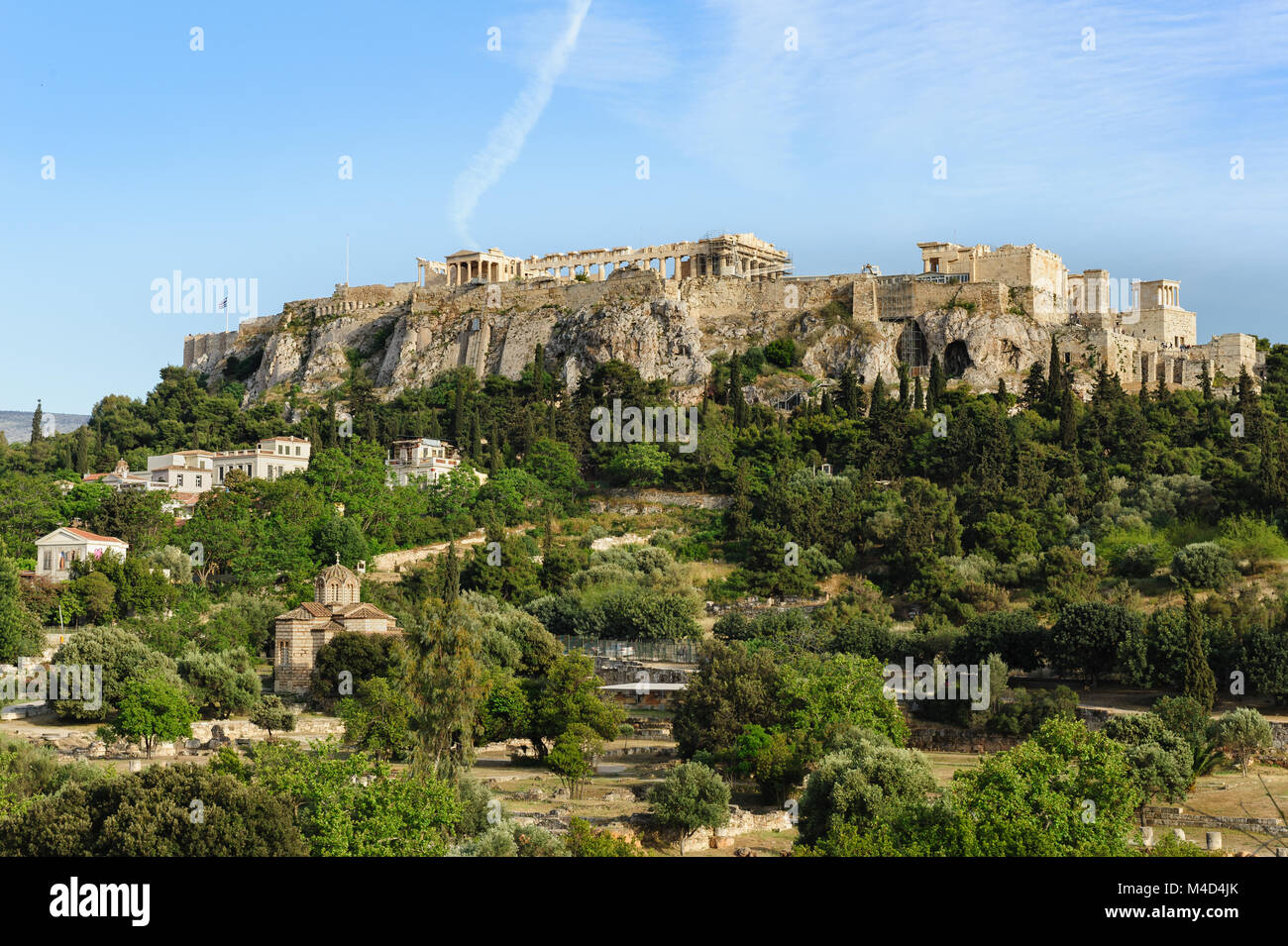 Akropolis-Hügel-tagsüber Stockfoto