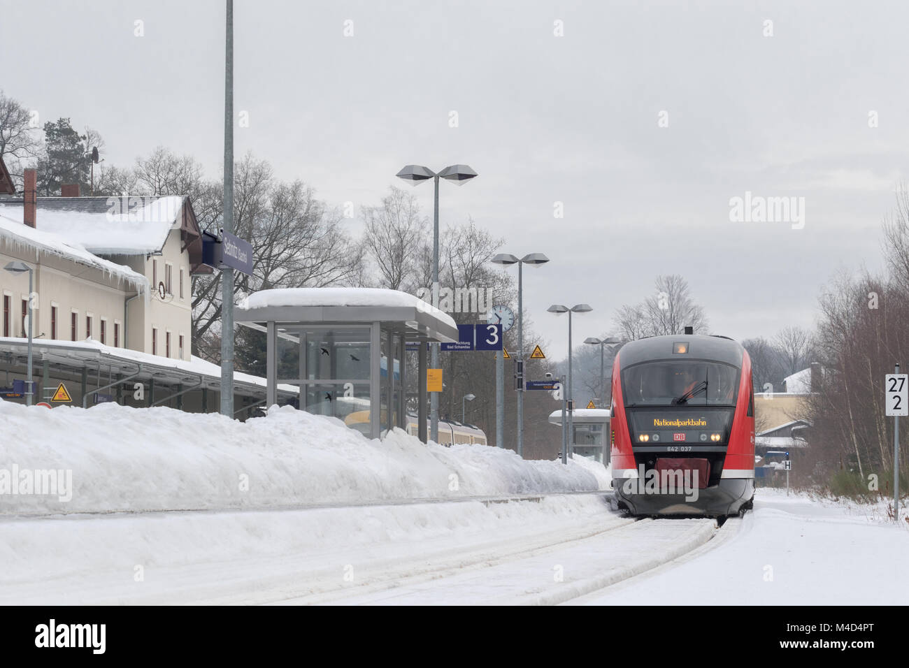 Regionalzug der Deutschen Bahn modernisiert Stockfoto