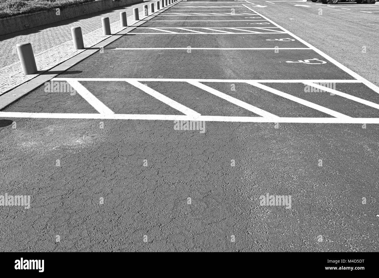 Parkplätze für Behinderte Menschen Stockfoto