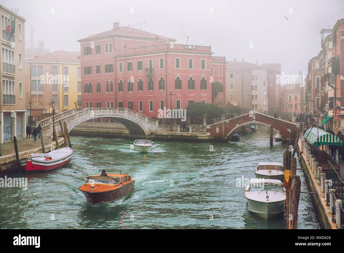 Nebeliger Tag in Venedig Stockfoto