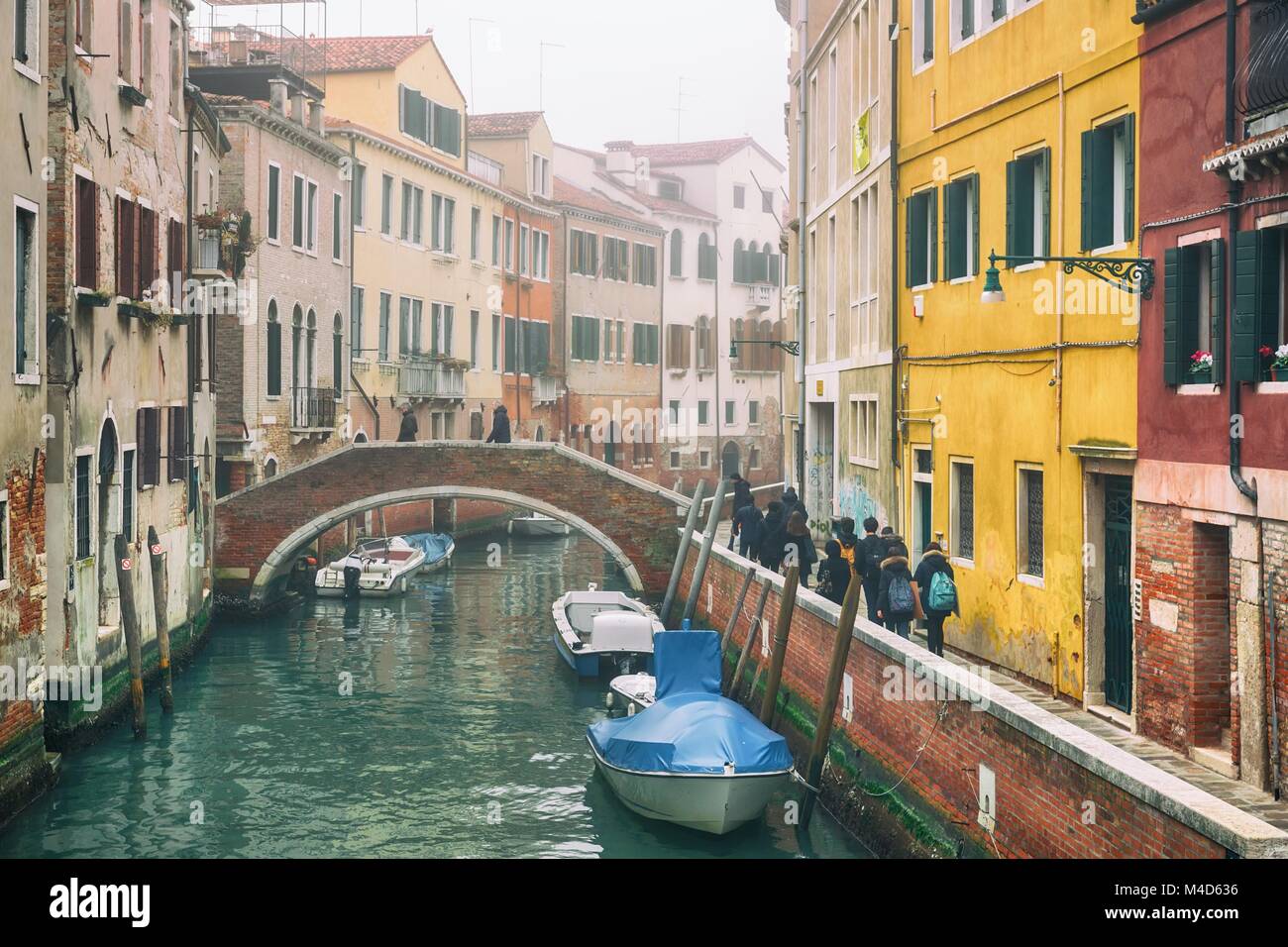 Nebeliger Tag in Venedig Stockfoto