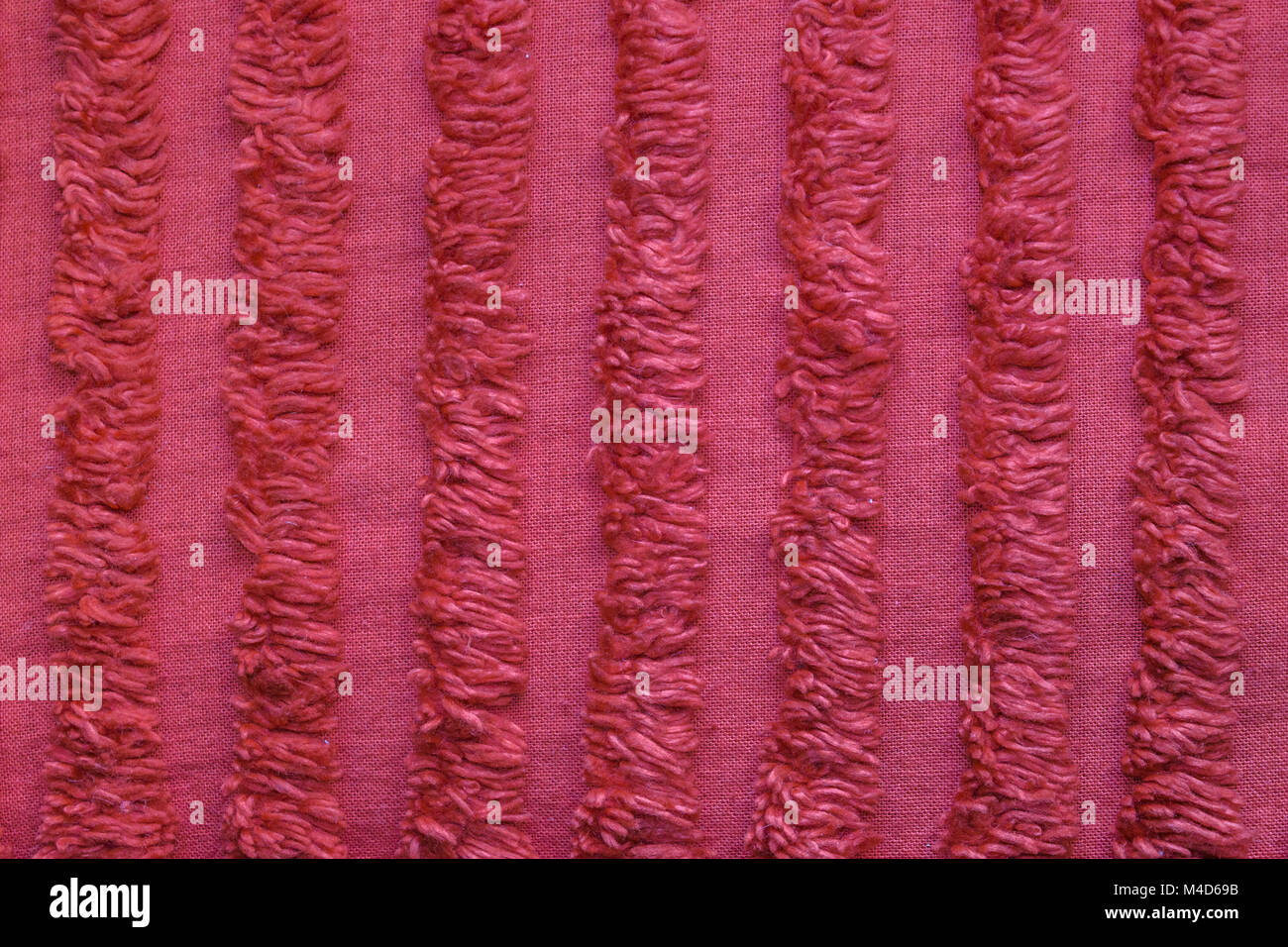 Gestreifte rote Decke Detail Stockfoto