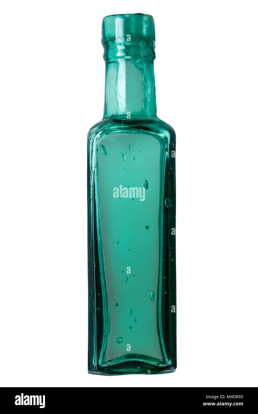 Vintage grüne Flasche Stockfoto